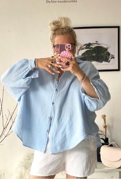 Musselin Bluse Midi